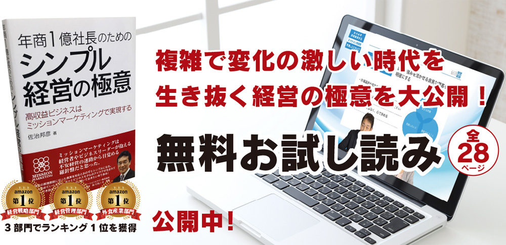 「消費者ニーズの多様化「」市場の縮小「」超情報化社会」これからの複雑な時代を生き抜く経営のカギ シンプル経営 著者
株式会社サンアスト 代表取締役 佐治邦彦