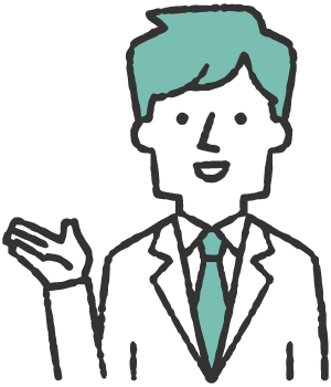 案内する男性イラスト