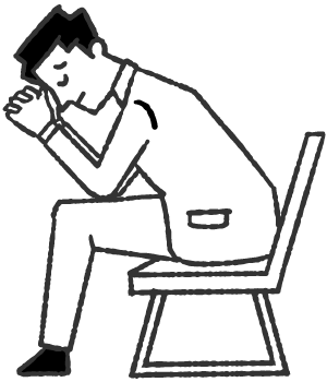 悩む男性イラスト