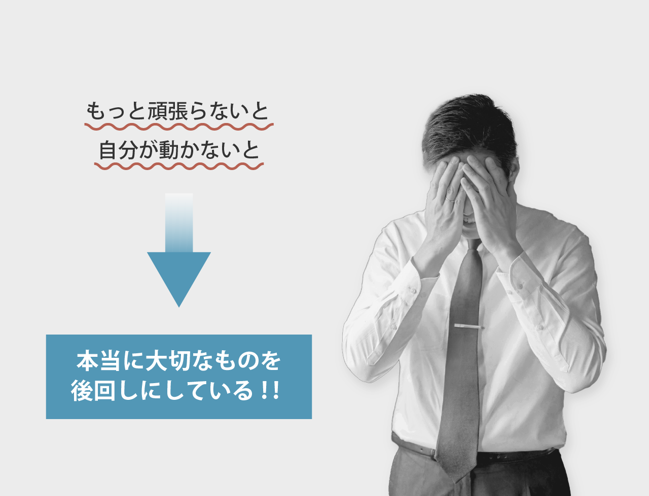 大切なものを後回しにしている図