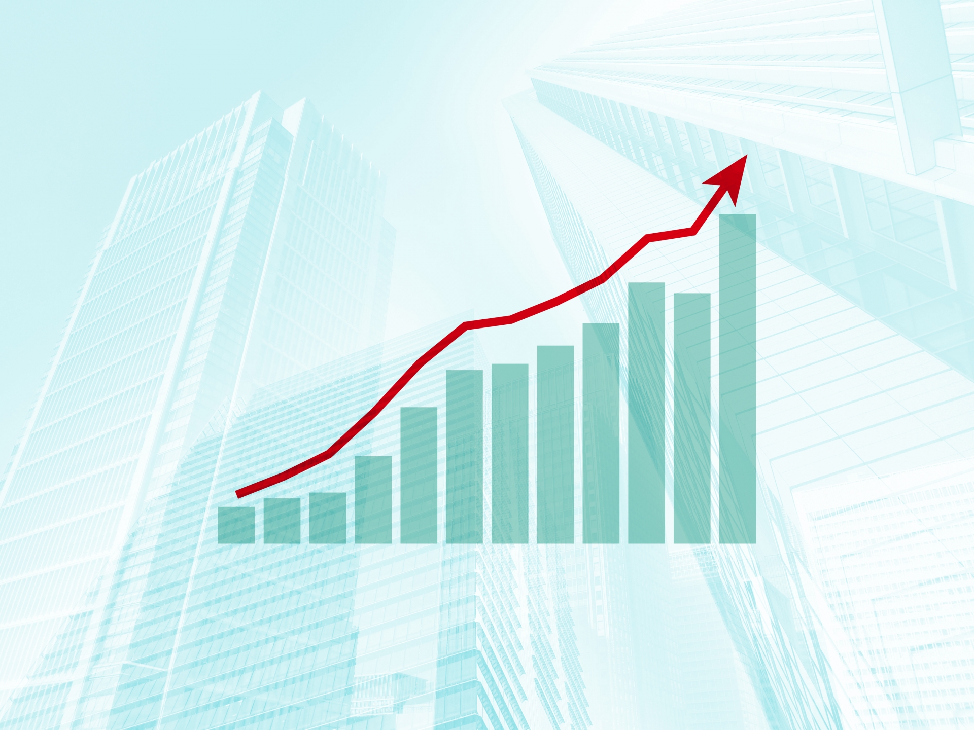 右肩上がりのグラフ