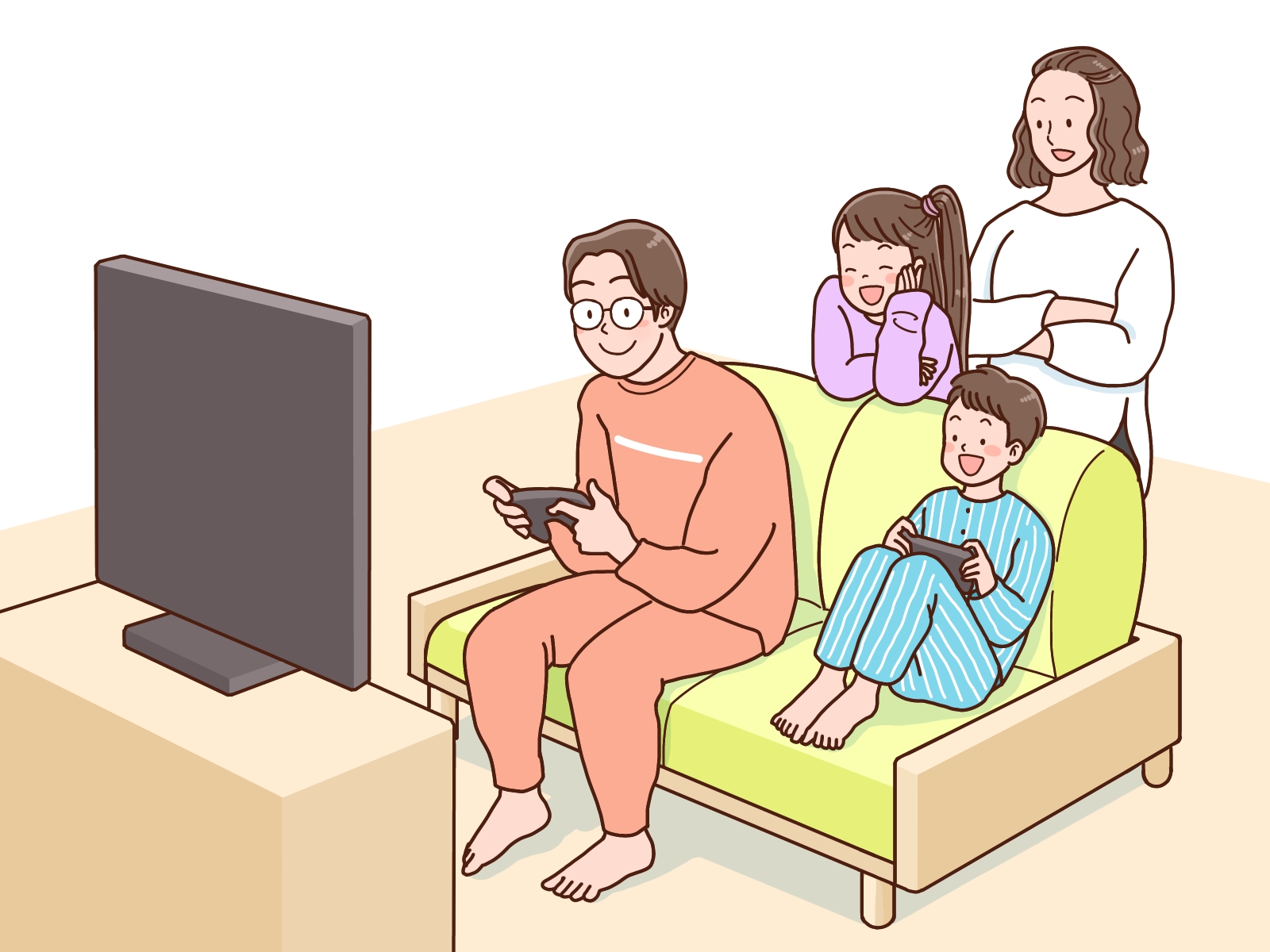 家族とゲームを楽しむイメージ