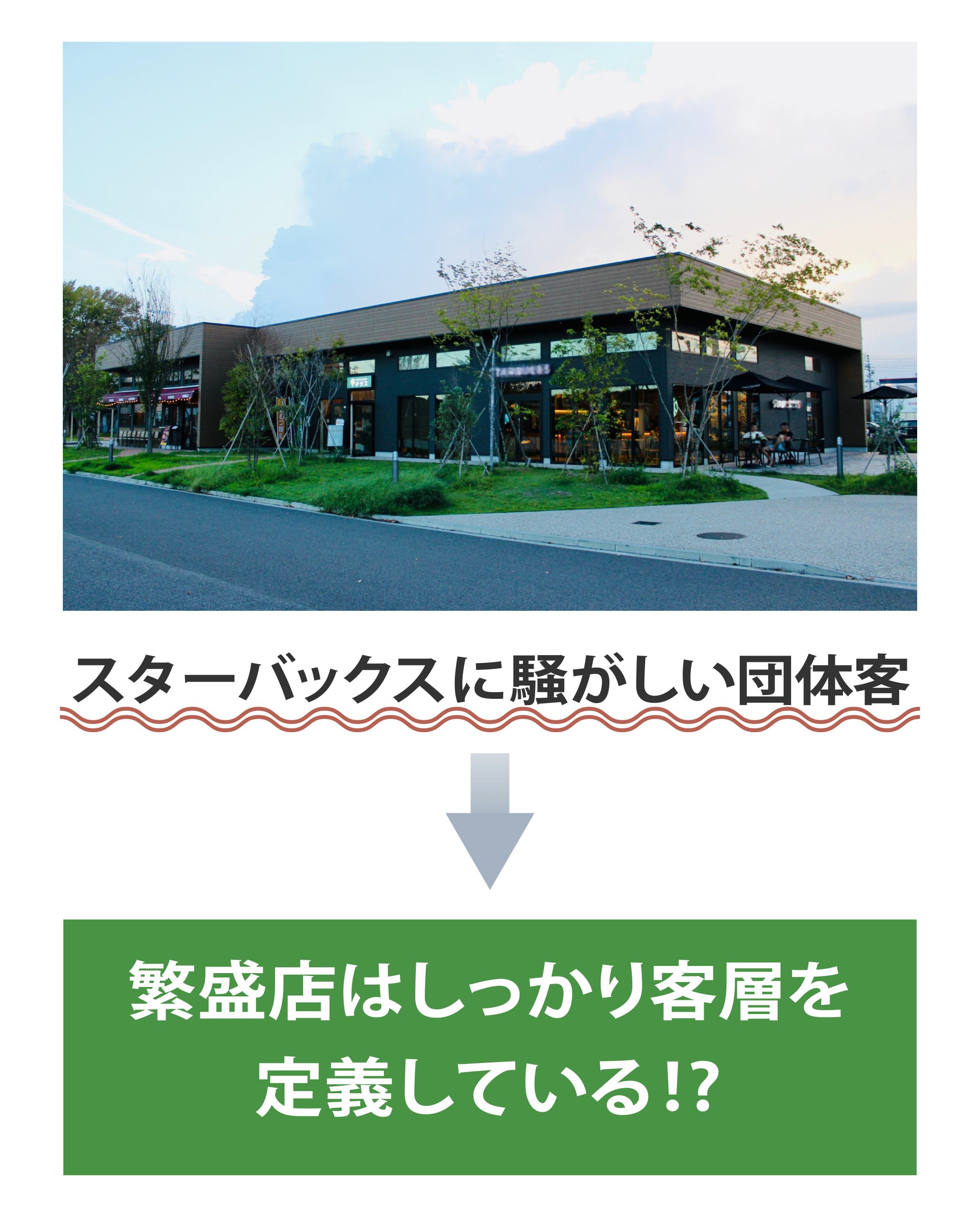 騒がしい客が集まる仮定のイメージ